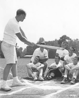 Albert Gooch teaches baseball at Rockmont